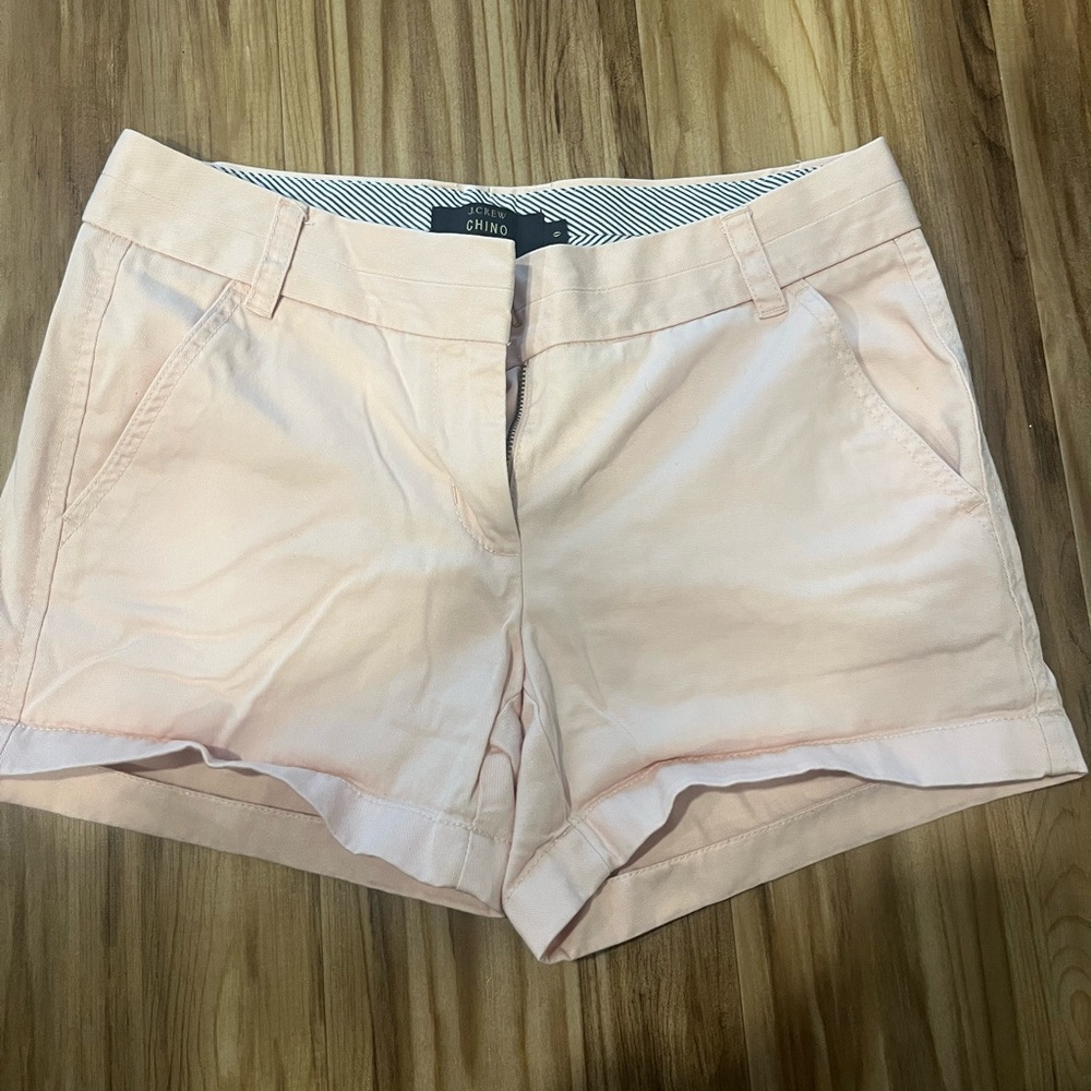 J Crew Chino Shorts Size 0 Pink